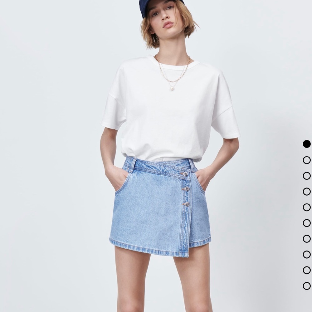 ZARA DENIM SKORT NWT W TAGS